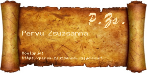 Pervu Zsuzsanna névjegykártya